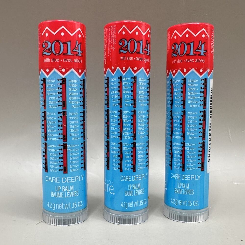 Avon Lot of 3 Care Deeply Lip Balm 2014 New Sealed
